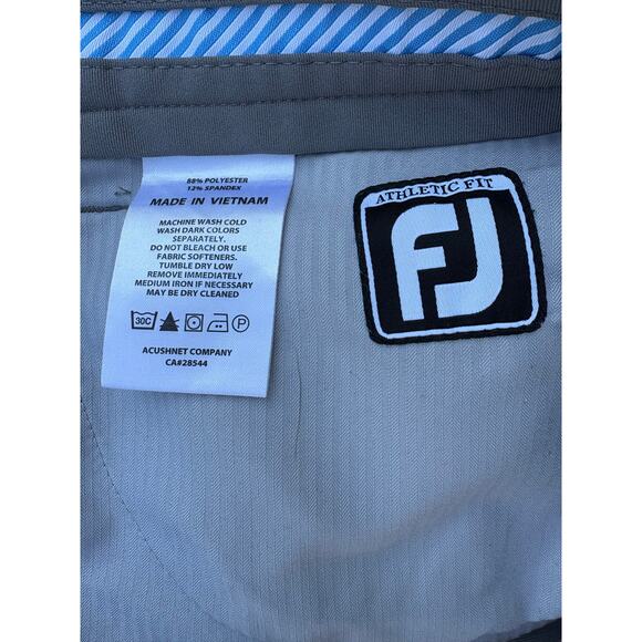 FootJoy FJ Athletic Fit Stretch Golf Pants Mens Size 34x30 Gray Performance - Picture 5 of 8